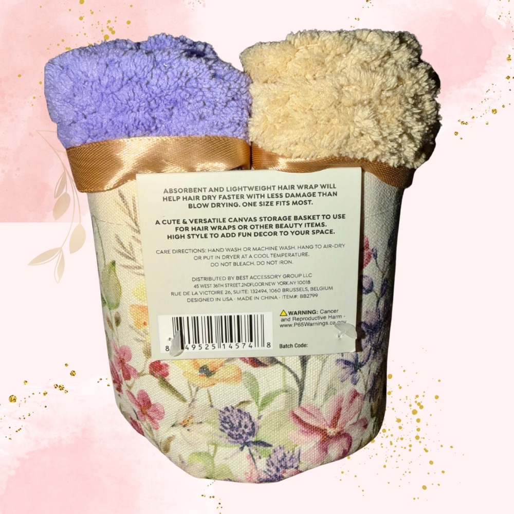 Hair Wraps - 4 Pack with Reusable Storage Basket - Picture 2 of 3